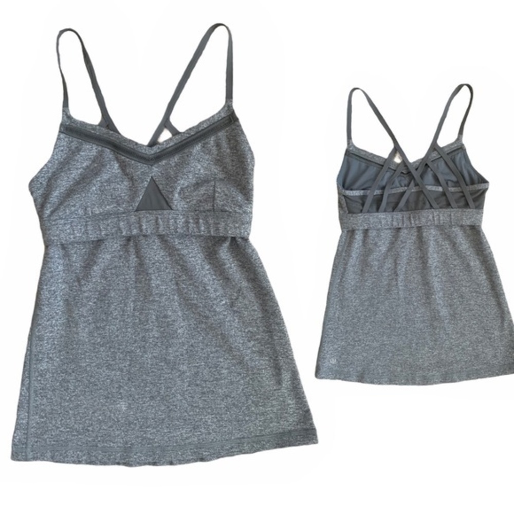 Lululemon Gray strappy tank top